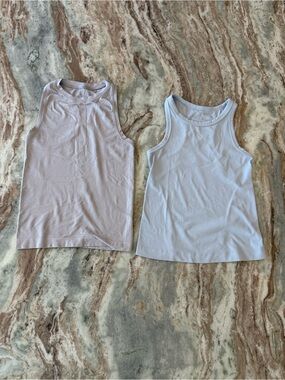 lululemon athletica swiftly Tank Tops in Light Lavender and Pale Blue size 0